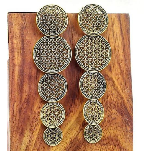 Dreamy Delicacy Oxidised Jhumkas  (DESIGN 1051)