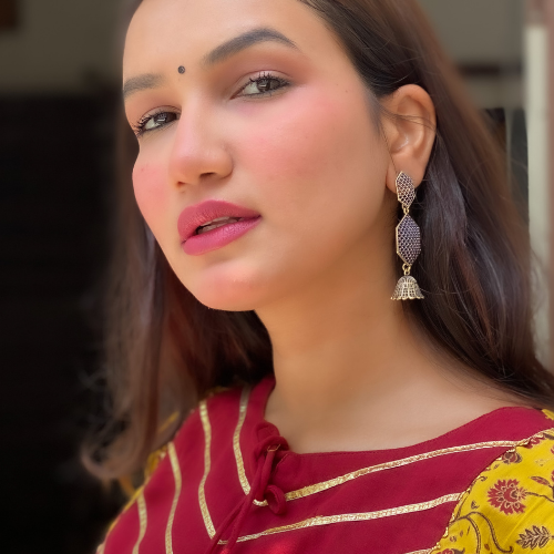 Afgani German Silver Oxidized Jhumki Earrings for Women (DESIGN 399)