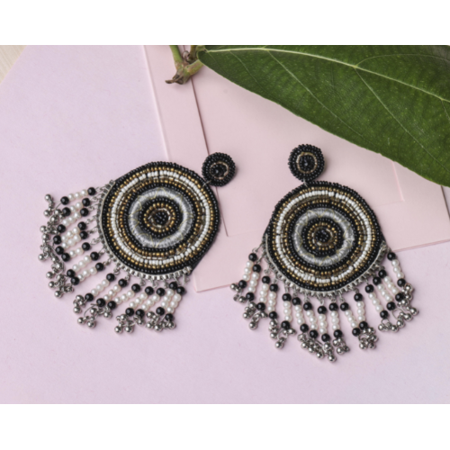 Afgani German Silver Oxidized Jhumki Earrings for Women (DESIGN 581)