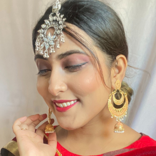 Golden Glaze Oxidised Jhumkas (DESIGN 372)