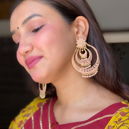Afgani German Silver Oxidized Jhumki Earrings for Women (DESIGN 386)