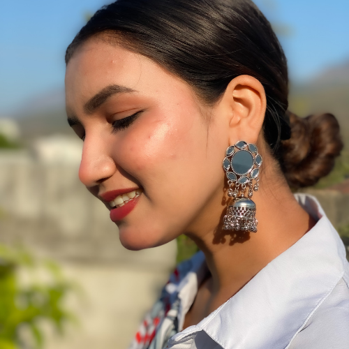 Vintage Visions Oxidised Jhumka (DESIGN 533)