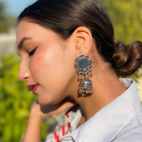 Vintage Visions Oxidised Jhumka (DESIGN 533)