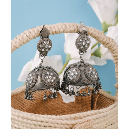 Regal Odyssey Oxidised Jhumka (DESIGN 706)