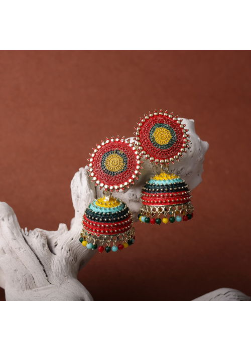 Afgani German Silver Oxidized Jhumki Earrings for Women (DESIGN 736)