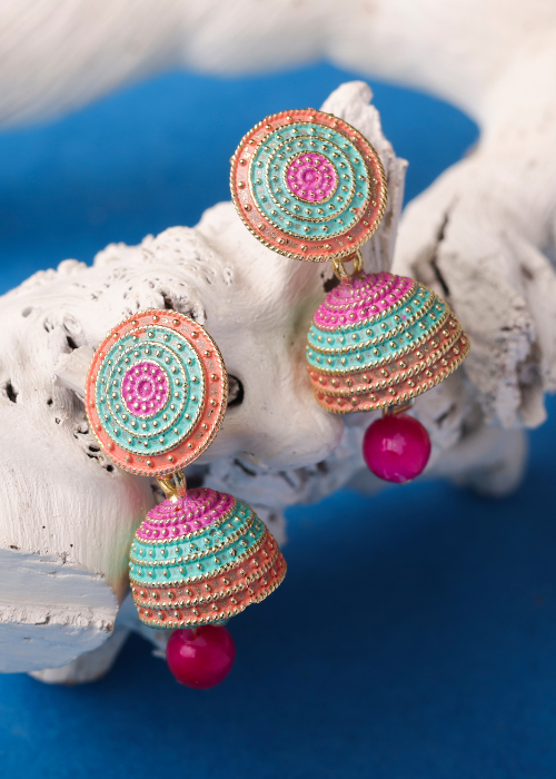 Afgani German Silver Oxidized Jhumki Earrings for Women (DESIGN 737)