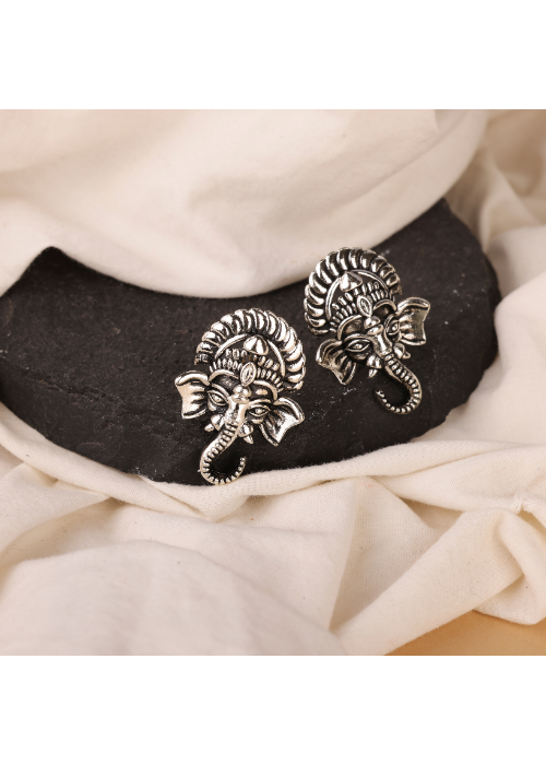 Afgani German Silver Oxidized Jhumki Earrings for Women (DESIGN 752)