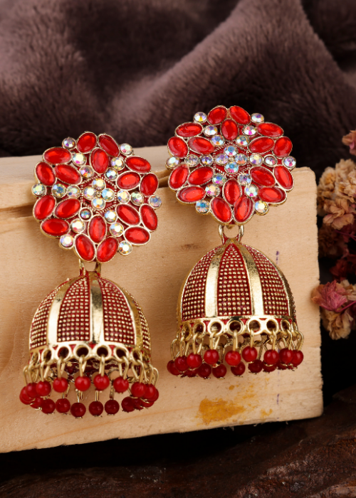 Afgani German Silver Oxidized Jhumki Earrings for Women (DESIGN 758)