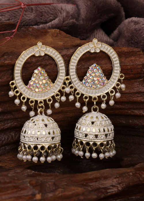 Afgani German Silver Oxidized Jhumki Earrings for Women (DESIGN 777)