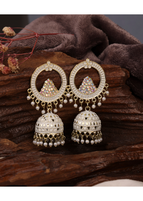 Afgani German Silver Oxidized Jhumki Earrings for Women (DESIGN 777)