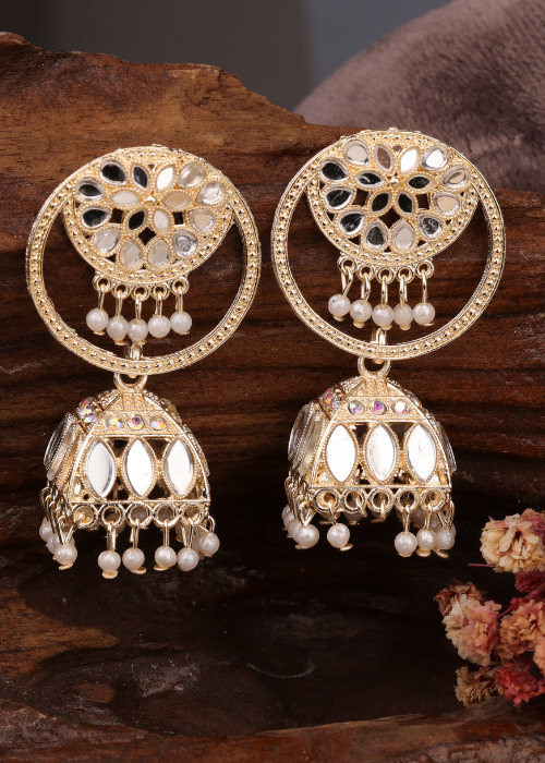 Afgani German Silver Oxidized Jhumki Earrings for Women (DESIGN 779)