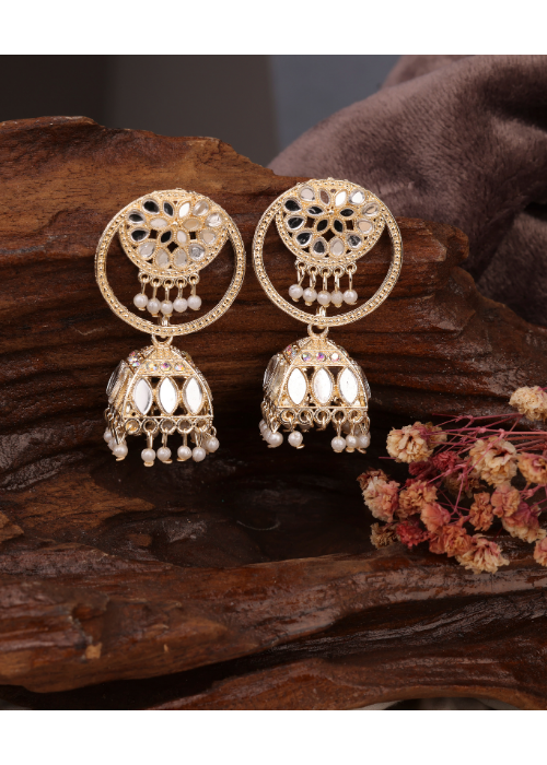 Afgani German Silver Oxidized Jhumki Earrings for Women (DESIGN 779)