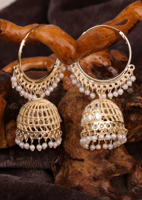 Afgani German Silver Oxidized Jhumki Earrings for Women (DESIGN 782)