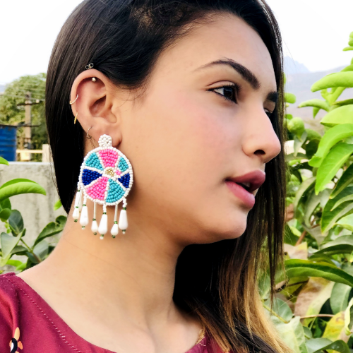 Lively Mosaic Fashion Earrings (DESIGN 520)