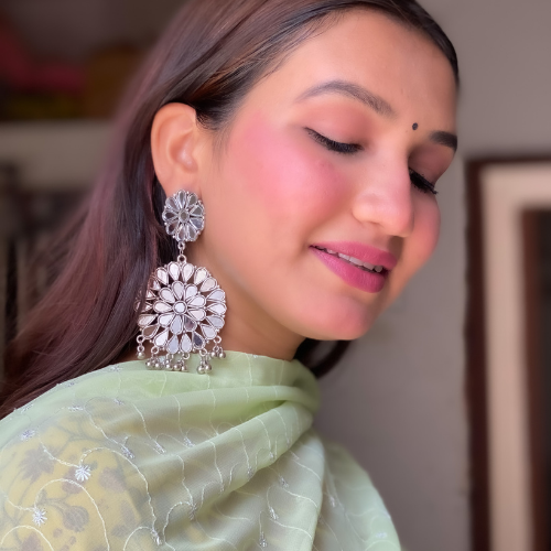 Reflecting Regalia Oxidised Jhumka (DESIGN 387)