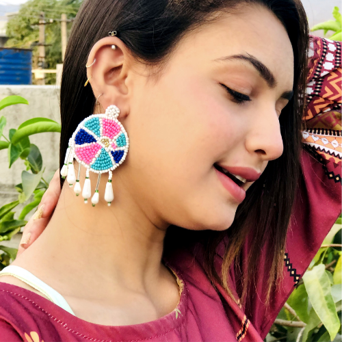 Lively Mosaic Fashion Earrings (DESIGN 520)