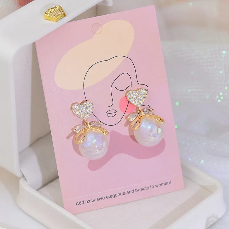 Sweetheart Pearl Drop Earring (DESIGN 1003)