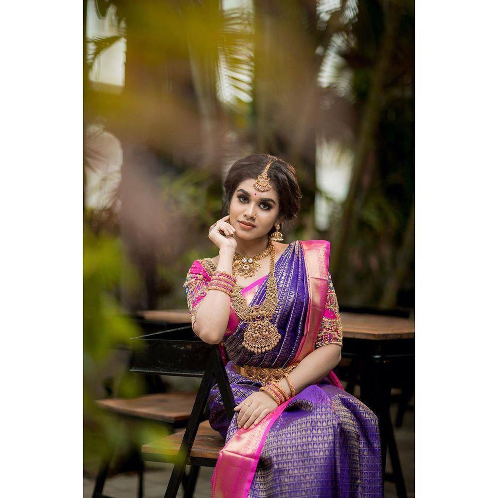 Shubh Lichi Slik Banarasi Saree